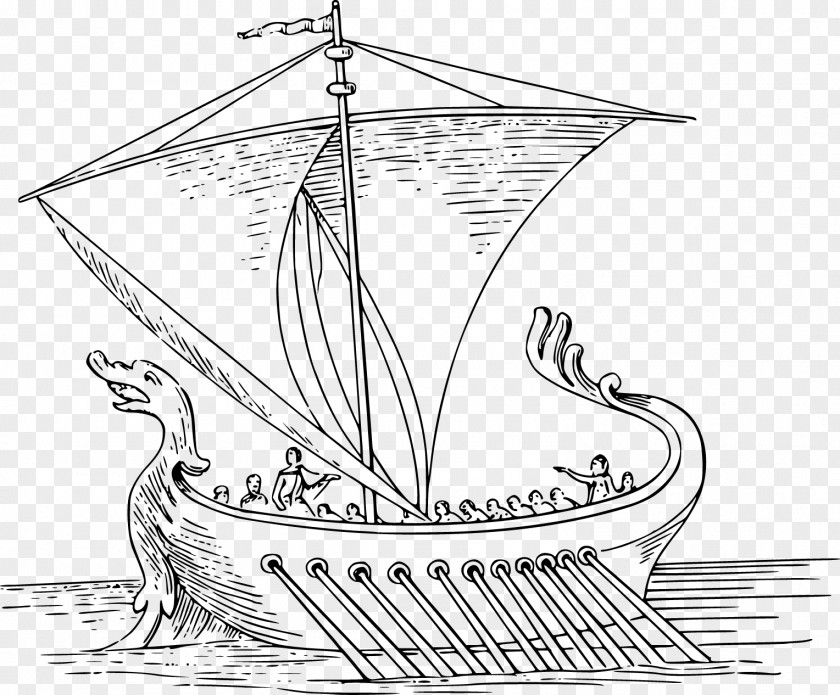 Vector Dragon Ancient Rome Drawing Ship Clip Art PNG