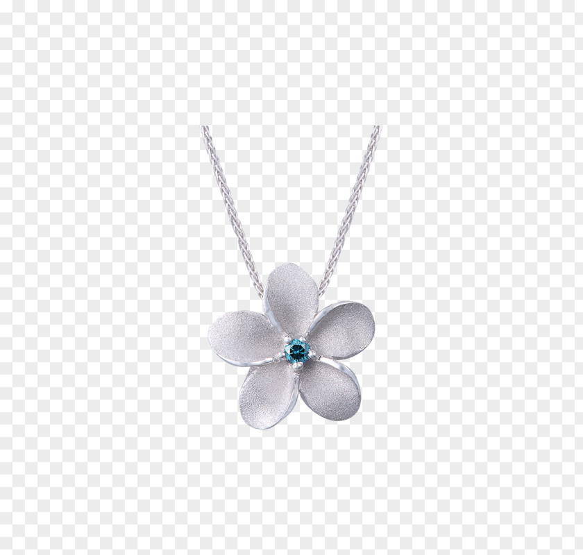 Blue Plumeria Pull Image Printing Free Charms & Pendants Necklace Jewellery Gold Turquoise PNG