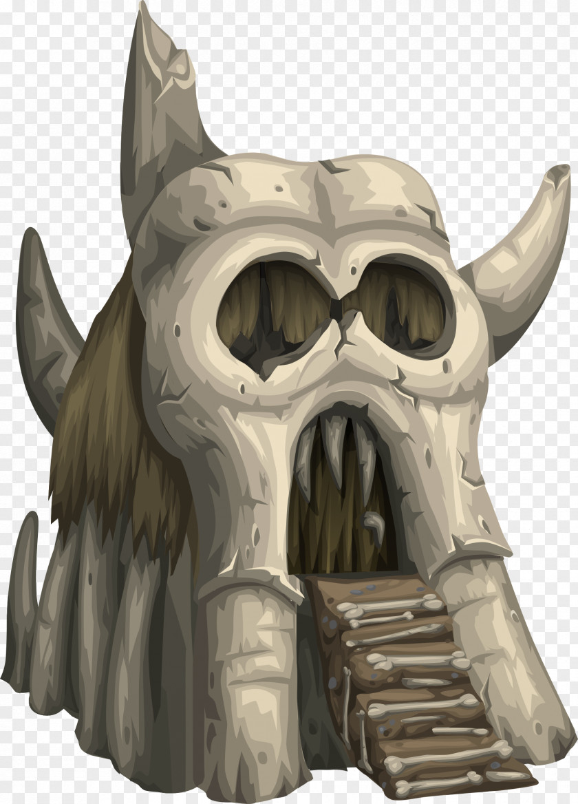 Creepy Skull Bone Skeleton Clip Art PNG