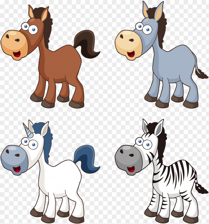 Equine Horse Donkey Vector Graphics Clip Art Illustration PNG
