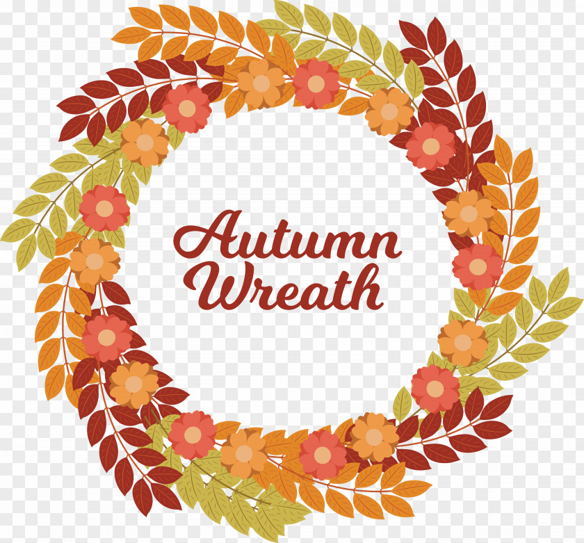 Fall Wreath Design Clip Art PNG