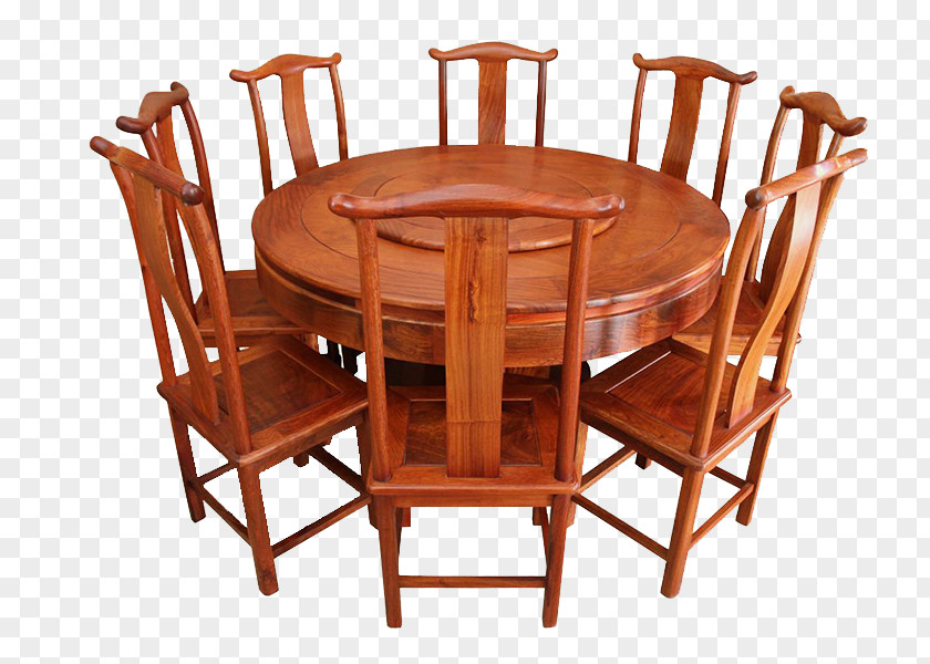 Hotel Mahogany Table Chair Furniture PNG