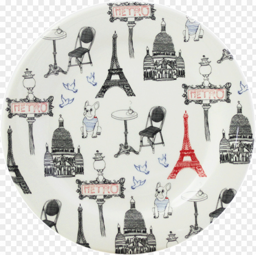Paris Tableware Plate Mug Gien PNG
