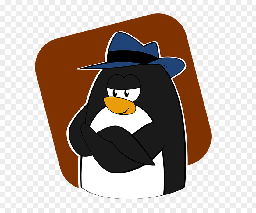 Penguin Tux Racer Fedora Clip Art PNG