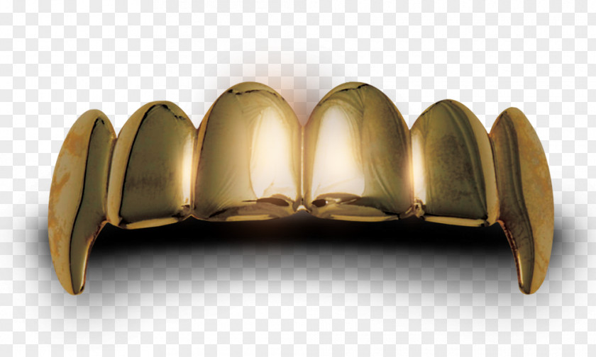 Textured Gold Teeth Human Tooth PNG