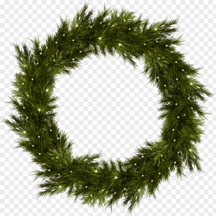 Free Christmas Wreath Garland Clip Art PNG