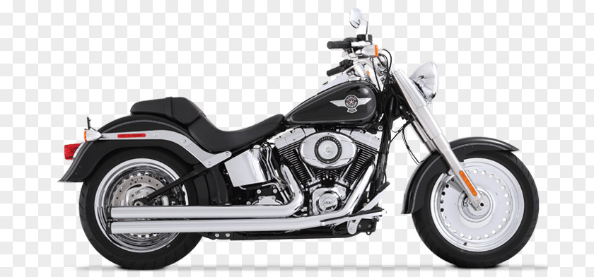 Motorcycle Exhaust System Softail Harley-Davidson FLSTF Fat Boy PNG