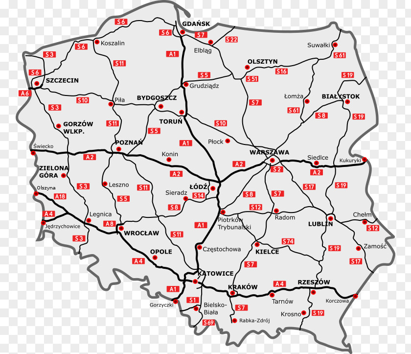 Road Democratic Audit Of Poland 2014 Highways In Controlled-access Highway PNG
