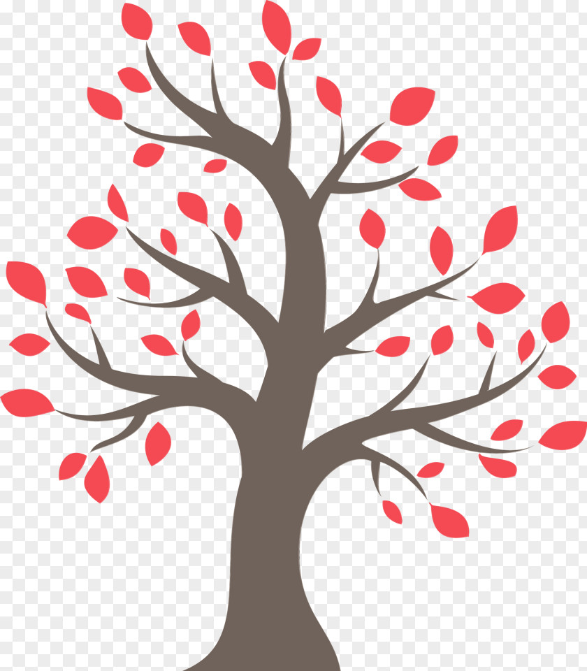 Tree Branch Red Leaf Woody Plant PNG