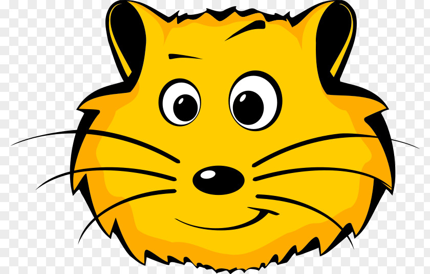 Yellow Animal Cliparts Hamster Face Clip Art PNG
