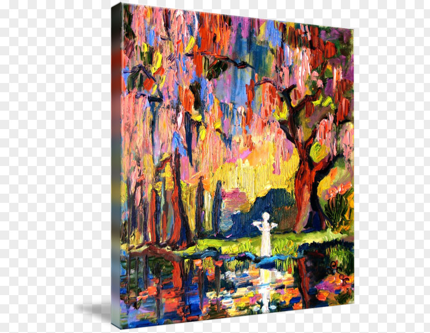 Painting Midnight In The Garden Of Good And Evil Acrylic Paint Gallery Wrap Canvas PNG