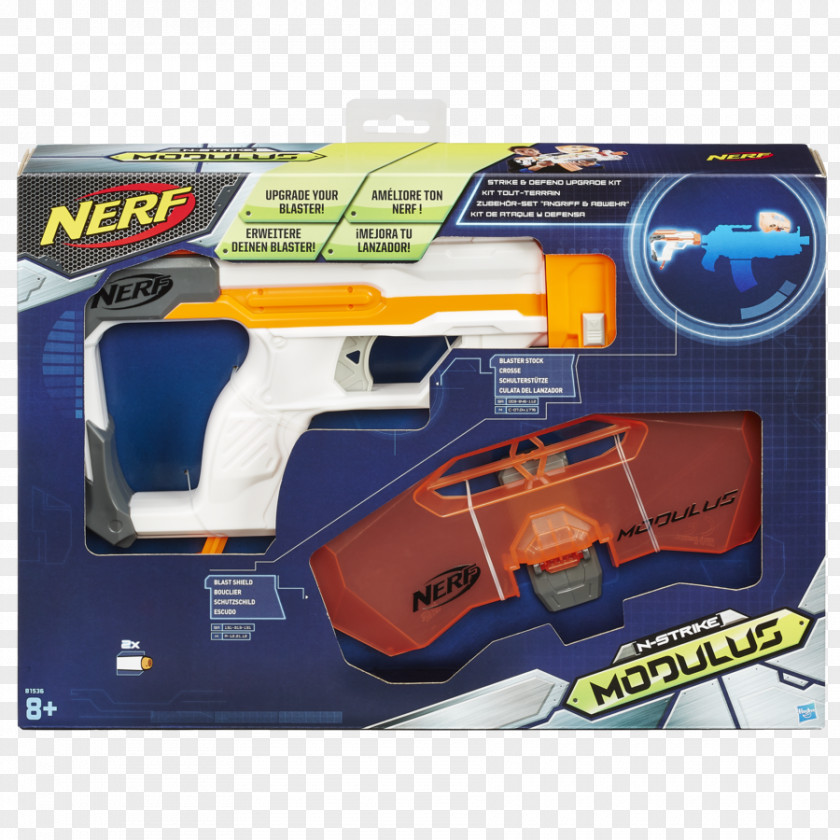 Toy Nerf N-Strike Elite Modulus Strike & Defend Kit N Upgrade PNG
