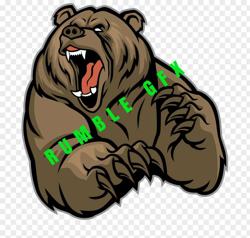 Bear Grizzly Vector Graphics Clip Art Illustration PNG