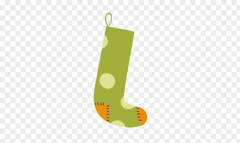 Green Patch Christmas Stocking Sock Stockings Designer PNG
