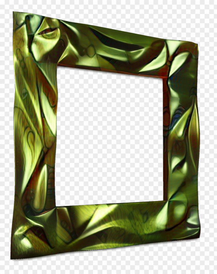 Rectangle Picture Frame Green Background PNG