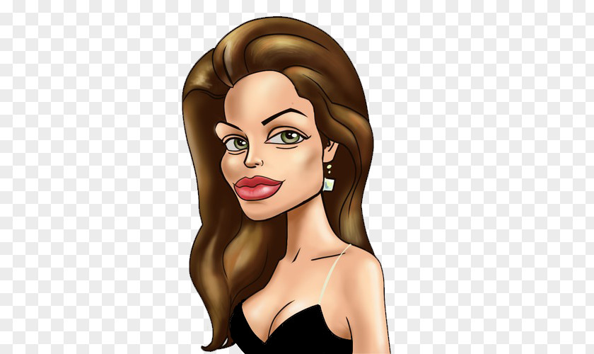 Angelina Jolie Celebrity Actor Cartoon Clip Art PNG