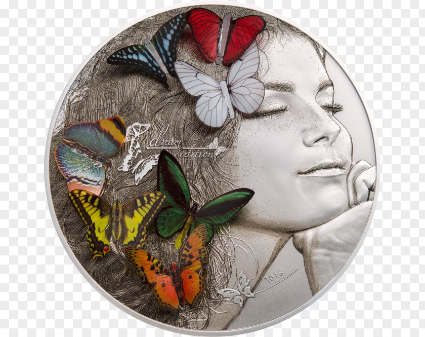 Butterfly Dream Silver Coin Hobart's Red Glider PNG