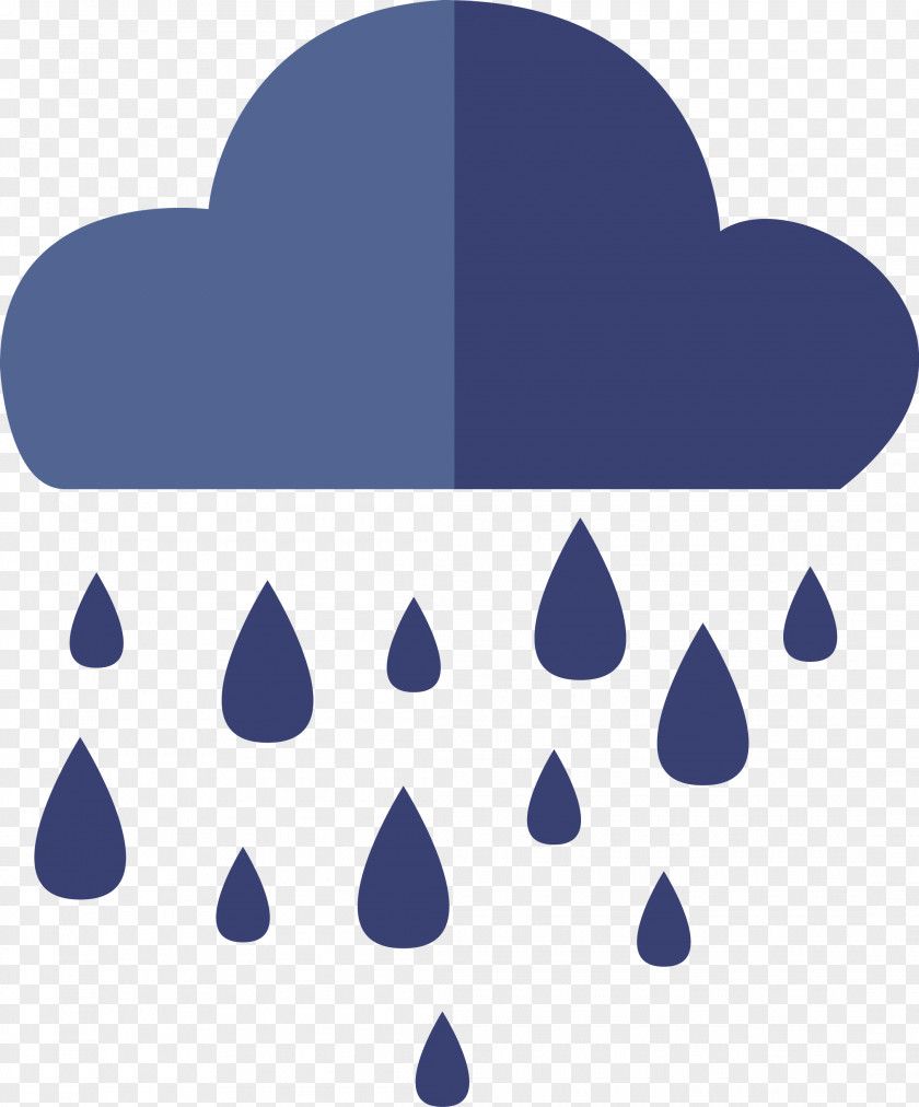 Flat Vector Rain Icon PNG