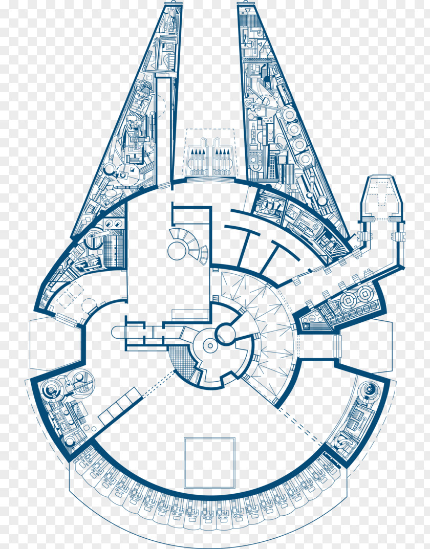 Millennium Falcon Star Wars: The Blueprints Drawing PNG