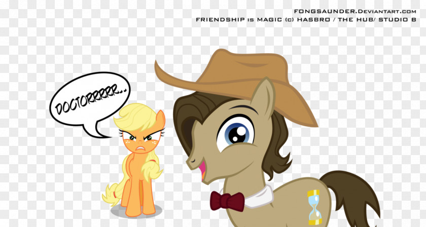 Doctor Pony Tenth Applejack Time Lord PNG