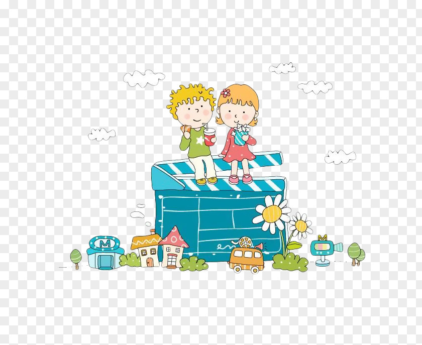 Illustration Film Town Child Cartoon Snack PNG