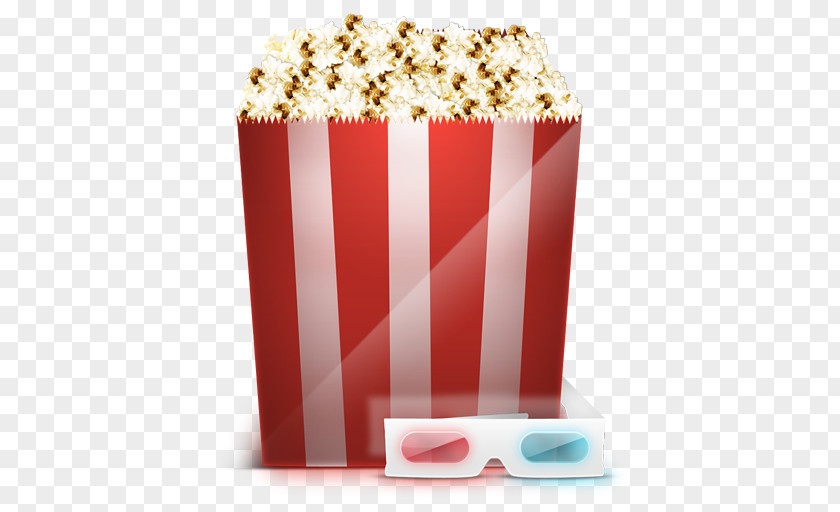 Cartoon Popcorn Cinema 3D Film Polarized System PNG