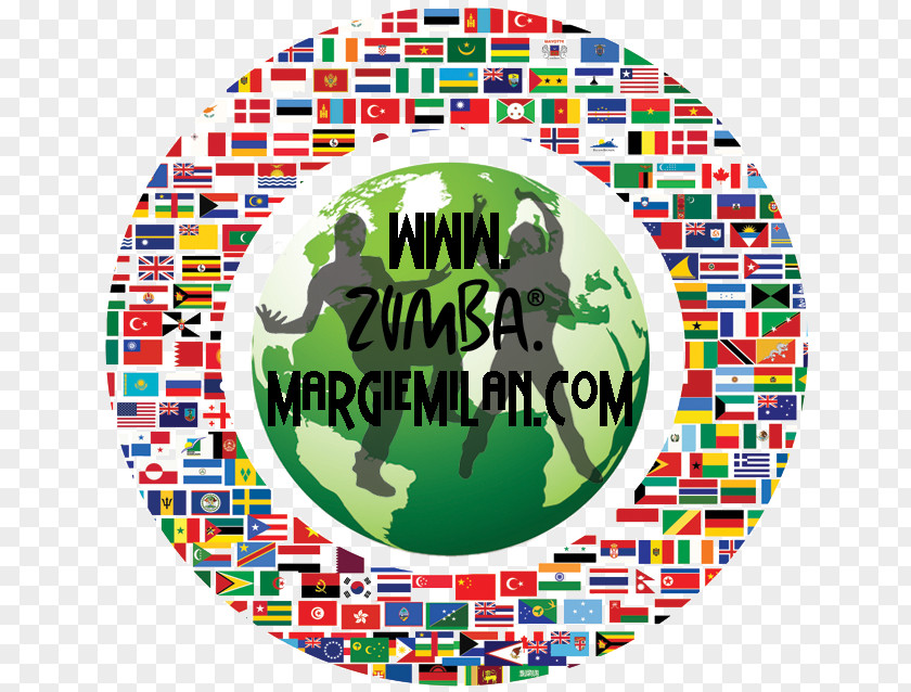 Zumba Globe Flags Of The World Stock Photography PNG