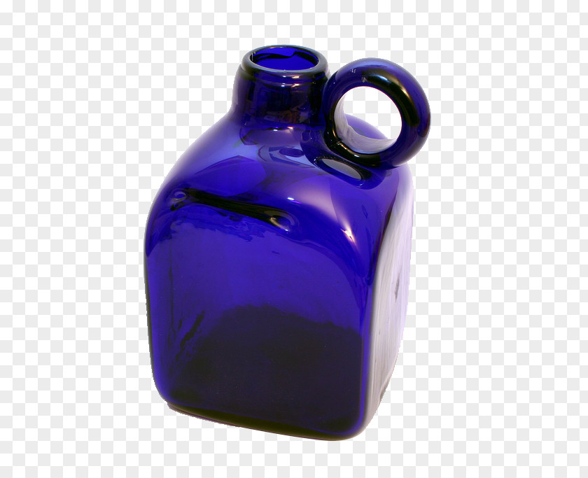 Blue Glass Vase Light Bottle PNG