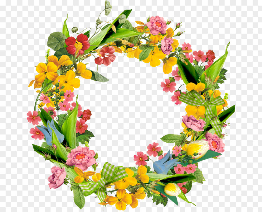 Garland Wreath Flower Clip Art PNG