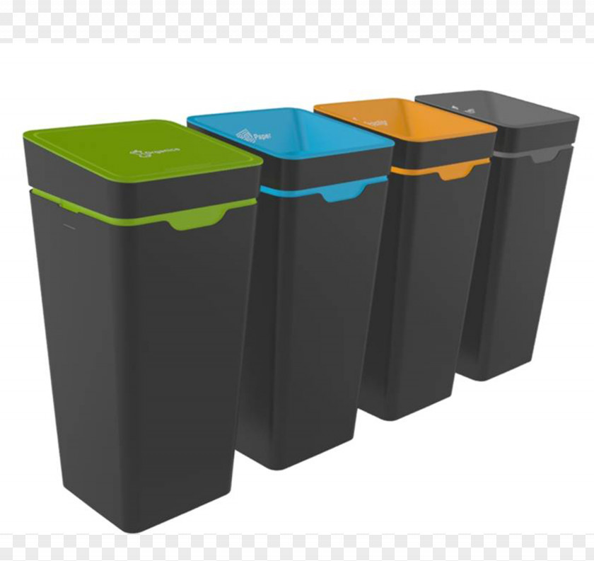 Simple And Stylish Recycling Bin Rubbish Bins & Waste Paper Baskets Plastic PNG