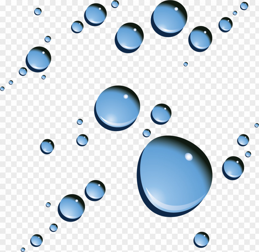Crystal Simple Water Droplets Blue Drop Download PNG
