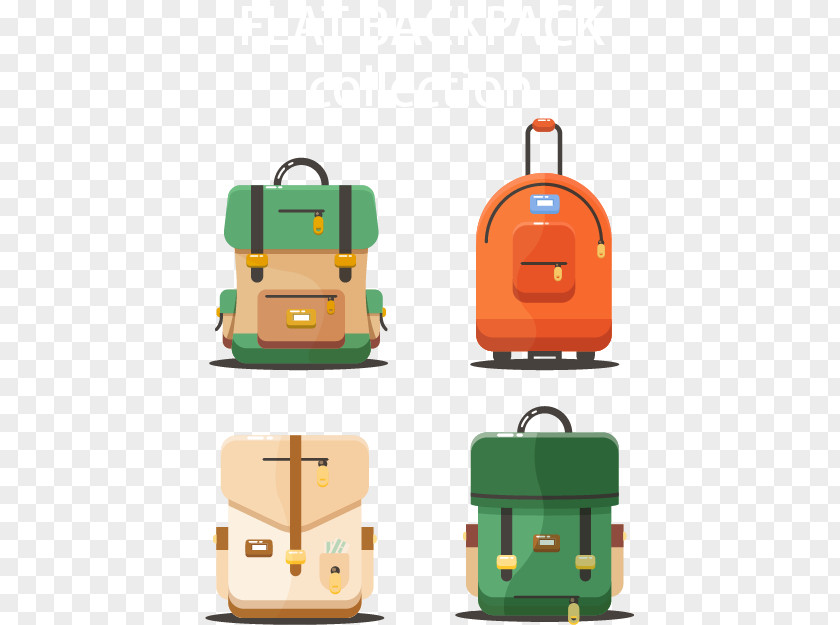 Four Bags Bag Backpack Suitcase Travel PNG