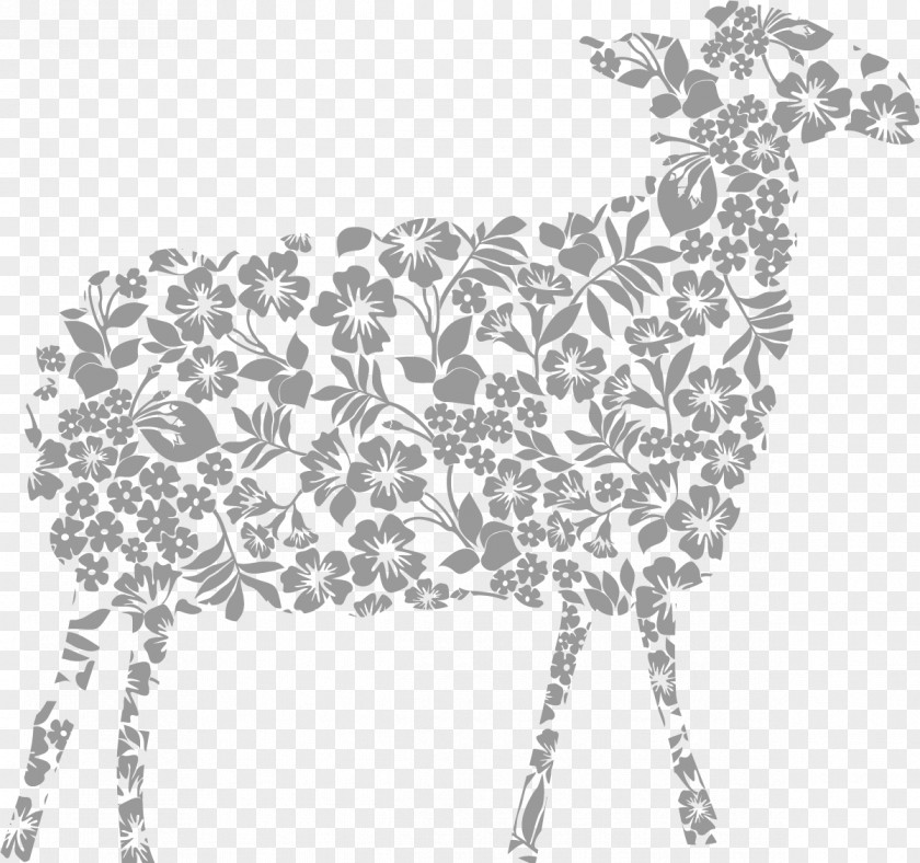 Abstract Grey Goat Sheep PNG