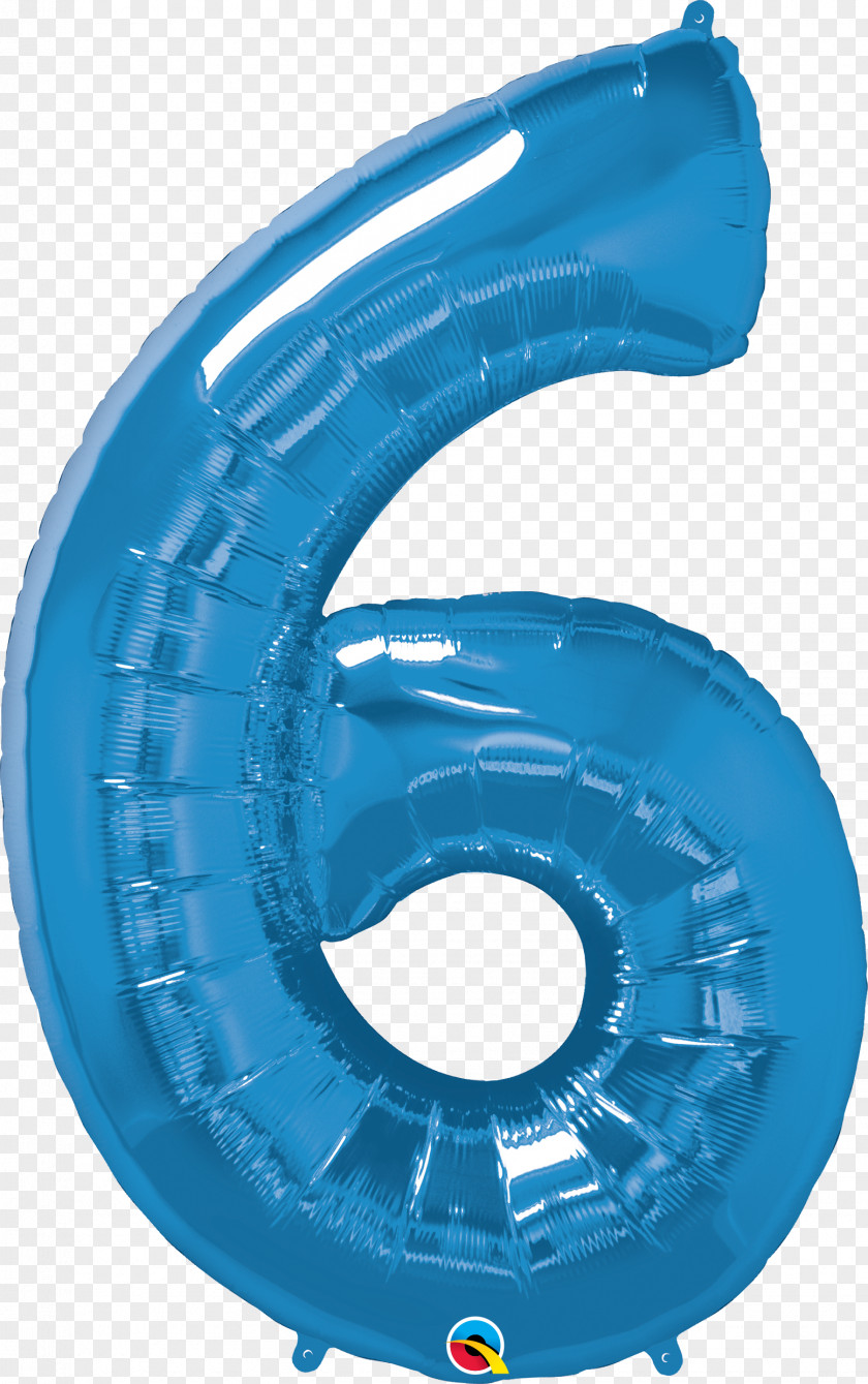 Number 6 Gas Balloon Party Birthday Anniversary PNG