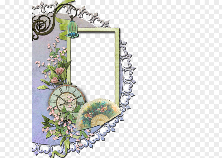 Pink Floral Frame PNG