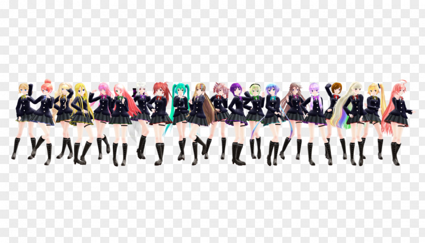 School Season MikuMikuDance Hatsune Miku Mayu Meiko PNG