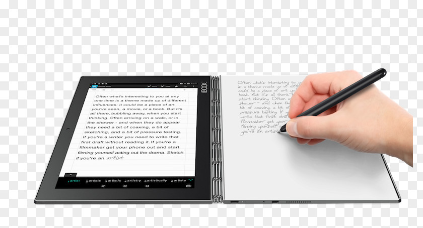 Digital Writing Graphics Tablets Laptop Computer Keyboard Lenovo Yoga Book 2-in-1 PC PNG