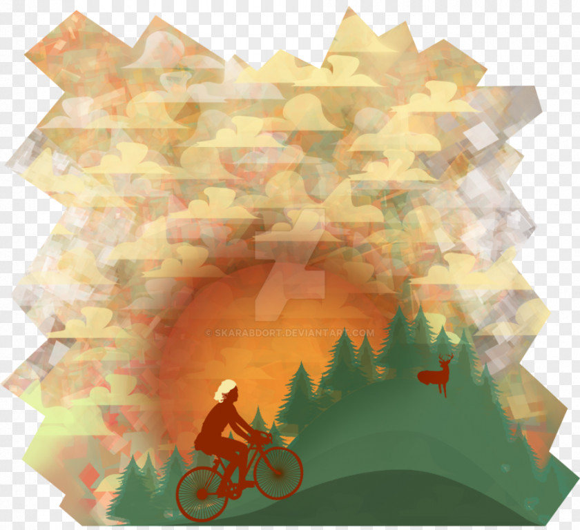 Into The Wild Paper Art Triangle Leaf PNG