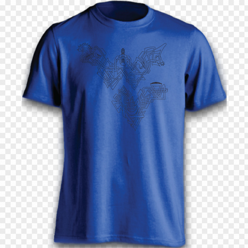 T-shirt Royal Blue Sleeve PNG