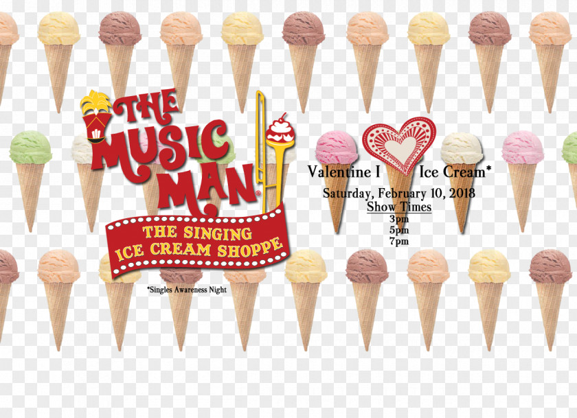 The Music Man Singing Ice Cream Shoppe Cones Parlor PNG cream parlor, ice clipart PNG