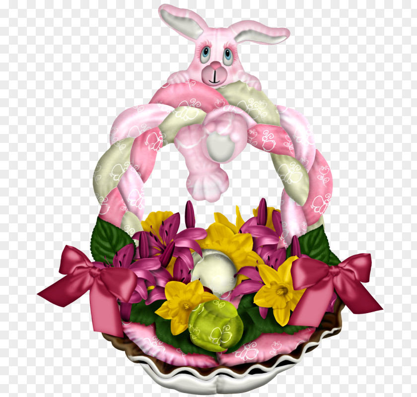 Easter Bunny Cut Flowers Floral Design Food PNG