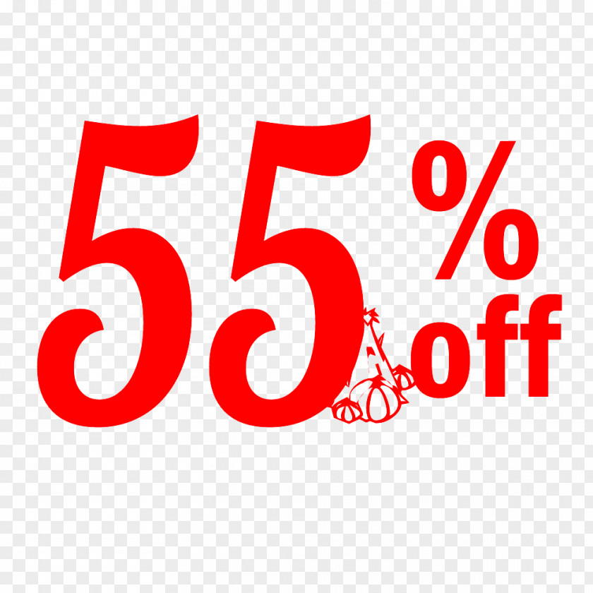 Thanksgiving Sale 55% Off Discount Tag. PNG
