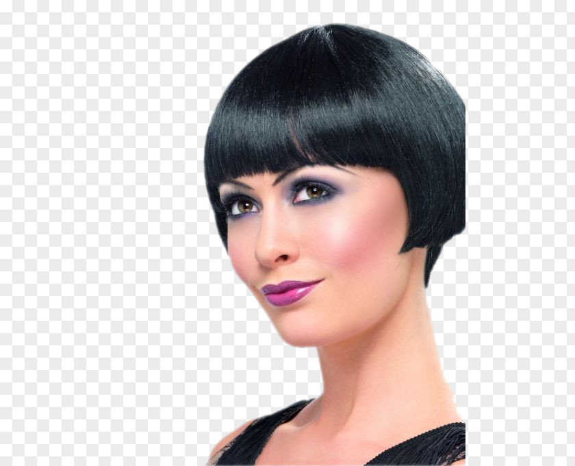 1920s 1930s Flapper Wig Fashion PNG