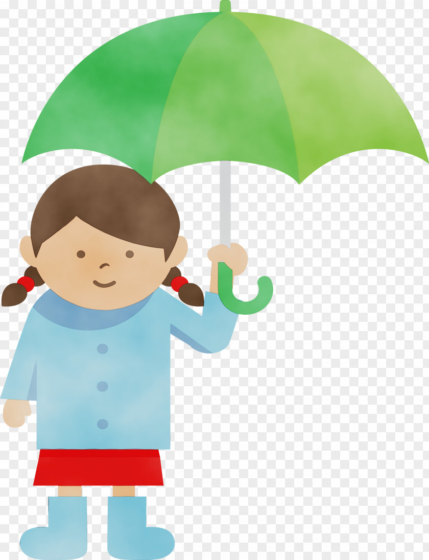 Cartoon Infant Umbrella Happiness Behavior PNG