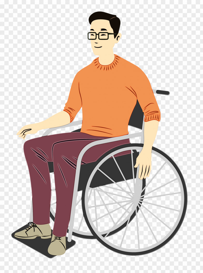 Chair Human Wheelchair Sitting Cartoon PNG