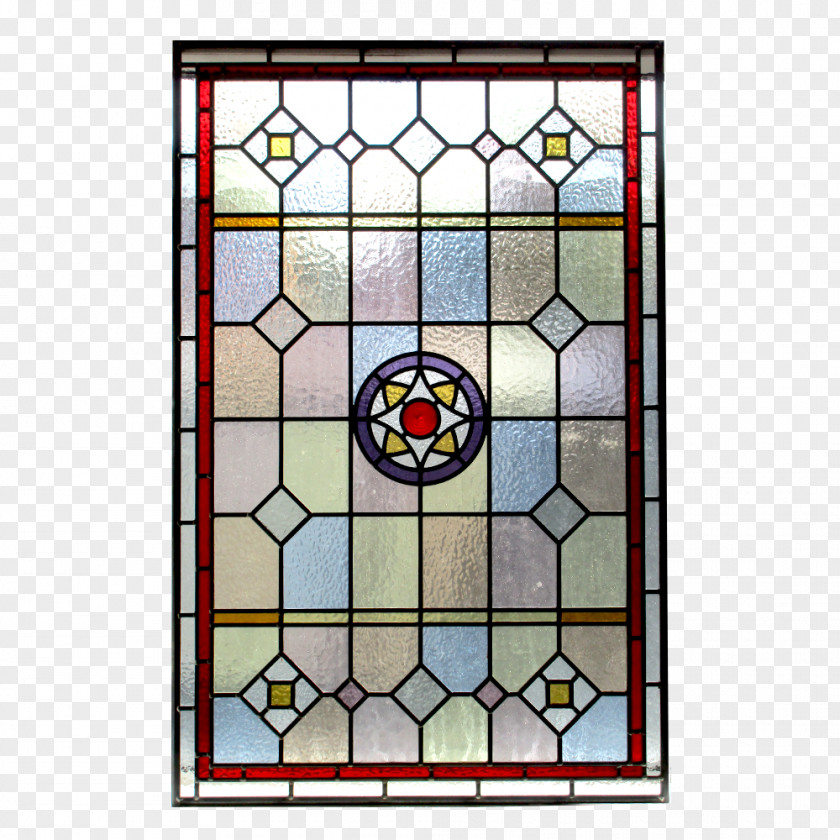 Glass Stained Art Symmetry Pattern PNG