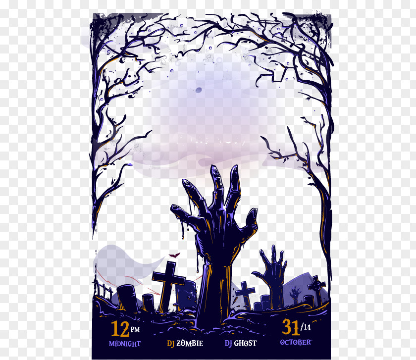 Halloween Poster Material Graphic Design PNG