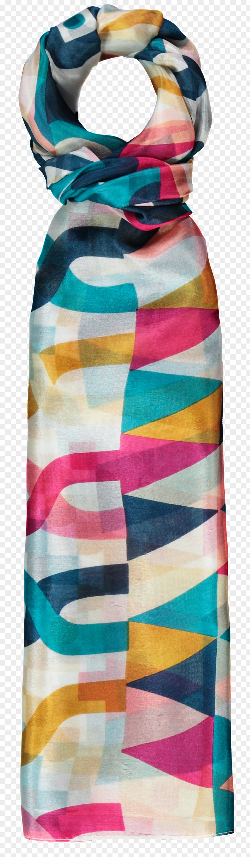 Silk Print Scarf Stole Dress PNG