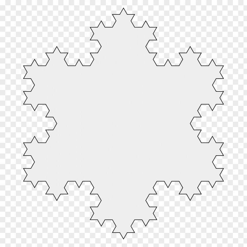 Snow Flakes Koch Snowflake Fractal Curve PNG