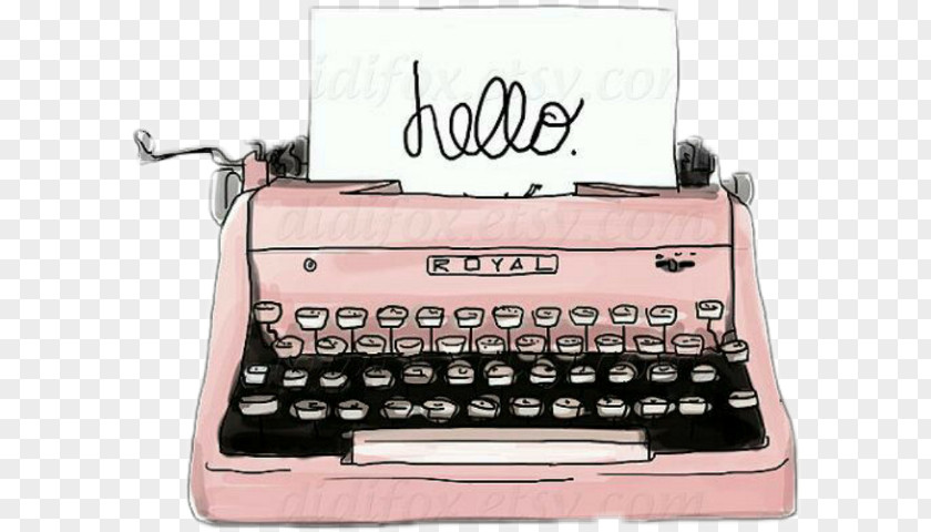 Typewriter Paper Drawing Art PNG